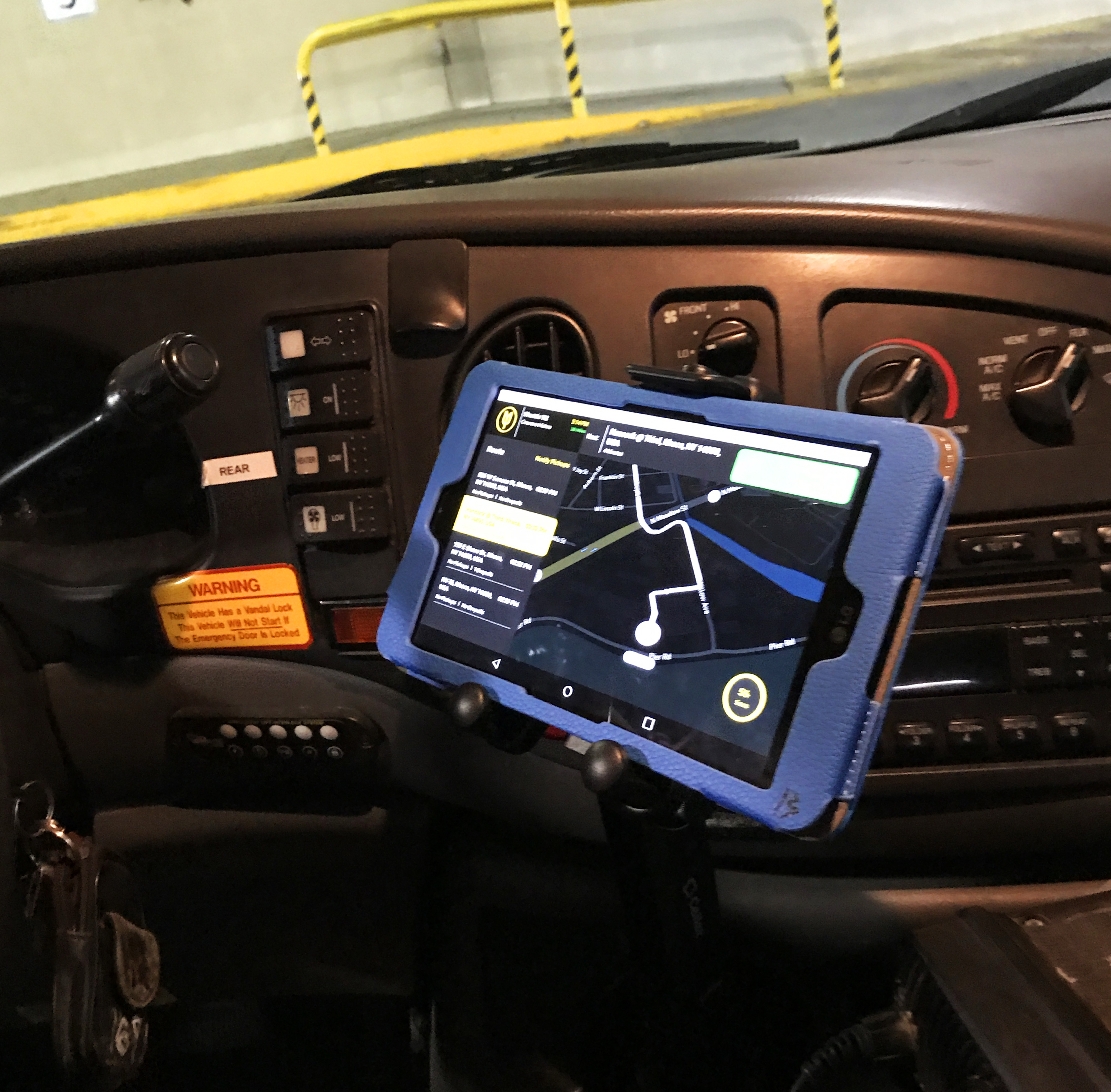 Driver tablet in vehicle